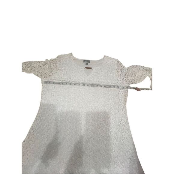 JM Collection Womans embroidered top Sz M Bright White NWT - Picture 6 of 8